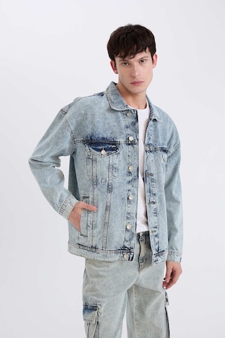 Defacto %100 Pamuk Oversize Geniş Kalıp Jean Ceket E1006ax25spnm39 Mavi-nm39