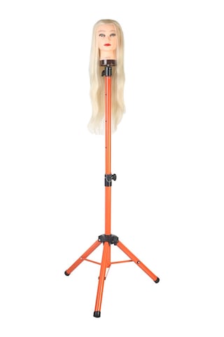 Kuaför Eğitim Mankeni İçin Metal Tripod / Turuncu + Taşıma Çantası - Mydr-463409 Çok Renkli
