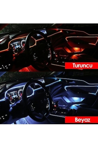 Araç Içi Neon Ledi Ip Led Renk Seçenekli 5 M