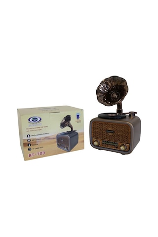 Everton Rt-709 Gramafonlu Bluetooth Fm-usb-tf-aux Şarjlı Nostaljik Radyo