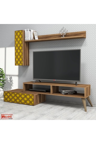 Variant Planet Tv Ünitesi - Sarı / Ceviz