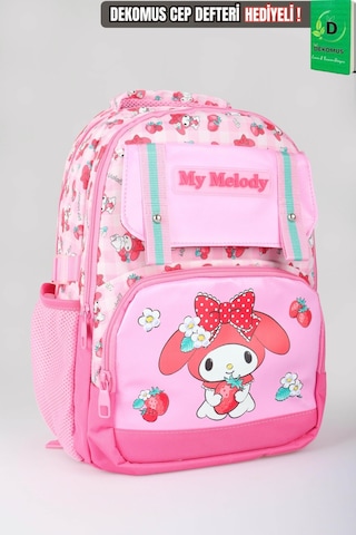X Dekomus Lisanslı My Melody Yeni Sezon Sweet Berry Collection Büyük Boy Okul Çantası Açık Gri