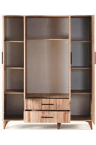 Bera Atlantik Çam 4 Kapılı Yakut Dolap