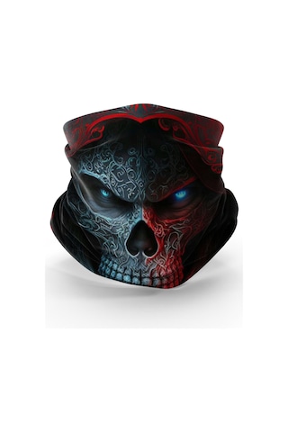 Bebo Store Extreme Spor Motorsiklet Kullananlara Özel Desenli Buff Boyunluk Bandana Balaklava Skull-0208-9