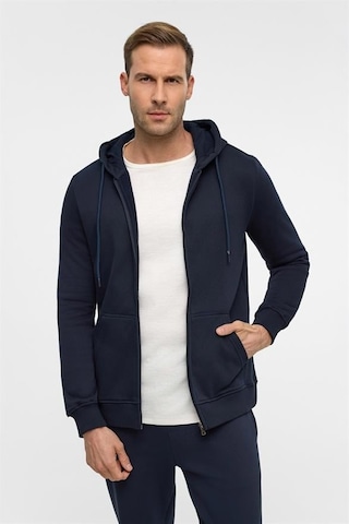 Süvari Lacivert Regular Düz Bisiklet Yaka Sweatshirt Lacivert