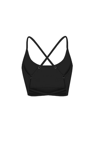 Goat Spirit Pro Seamless Askılı Crop - Jet Siyah Em-31