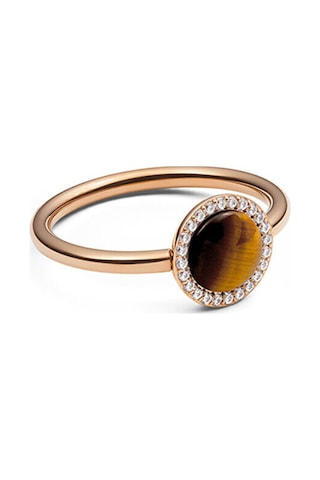Audrey Ring Tiger Eye Rose Gold Pembe