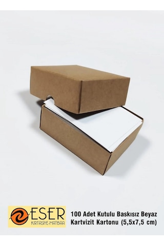 Beyaz Kartvizit Boş 5,5 X 7,5 Cm 100 Adet 0,12 Kg