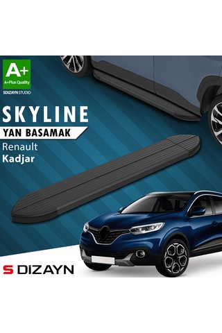 S-dizayn Renault Kadjar Skyline Siyah Yan Basamak 173 Cm 2015-2022 A+ Kalite