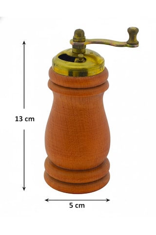 Fantom El Yapımı Ahşap Karabiber Değirmeni Öğütücü 5cmx13cm Ahşap