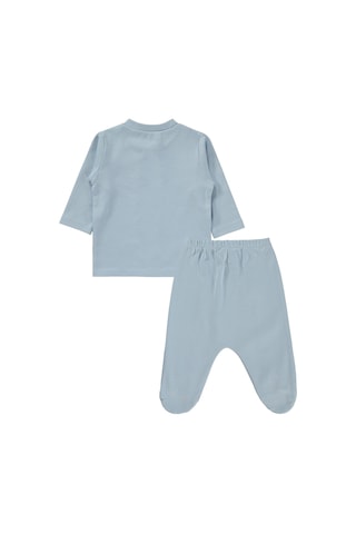 Civil Baby Düz 1-6 Ay Pijama Takımı - Mavi Bebe Mavi