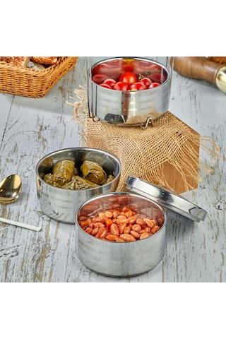 Cooker 3 Lü Çelik Sefer Tası Iç-Dış Paslanmaz Çelik Yk1091
