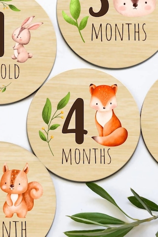 Aylık Bebek Kartları Ingilizce Milestone Cards Bebek Hediyelik Anı Kartı Ay Kartları