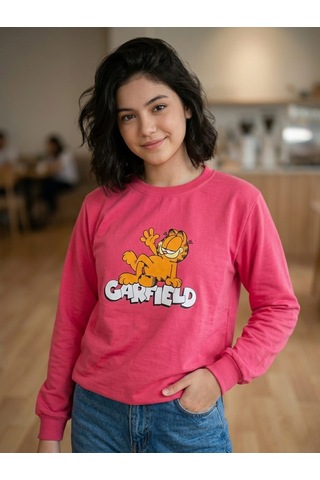 Ela Kız Çocuk Karakter Kız Çocuk Mevsimlik Sweatshirt Fuşya