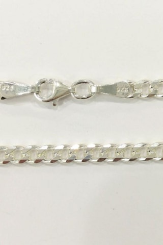 Omar Silver Unisex Gurmet 3,6 Mm Gümüş Bileklik Zincir Omr7653