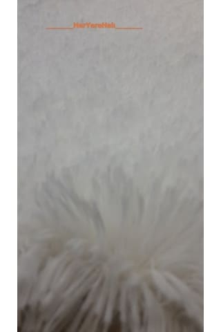 Yamalı Home Tavşan Tüyü Beyaz Post Halı 70 x 200 Cm