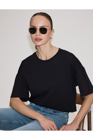 Pierre Cardin Kadın Siyah Tişört 50325455-vr046