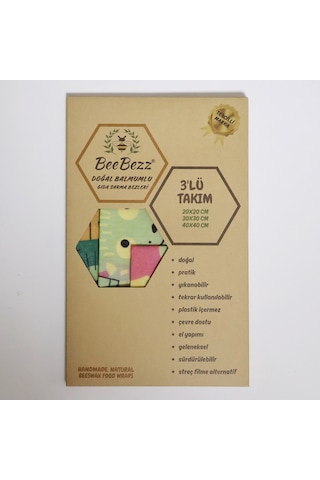 Beebezz 3'lü Set / Kediler Kedi Desenli