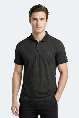 Slazenger Zany Erkek Polo Yaka Siyah Tişört