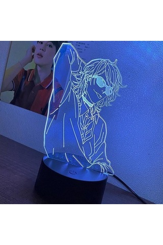 Wealthglow Renk Değiştiren 3d Dekoratif Şekilli Led Lamba - 12 Cm 7tm6ch Siyah