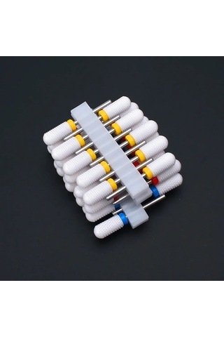 Trendooze 10 Adet Seramik Tırnak Matkap Uçları Seti - E36d Modeli, Uzun Ömürlü