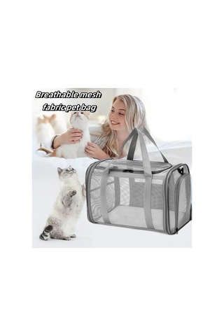 Qingmipy Kat Köpek Taşıma Çantası - Katlanabilir, Havalandırmalı, Çıkarılabilir Tabanlı, Omuz Askılı Konforlu Seyahat Taşıyıcı