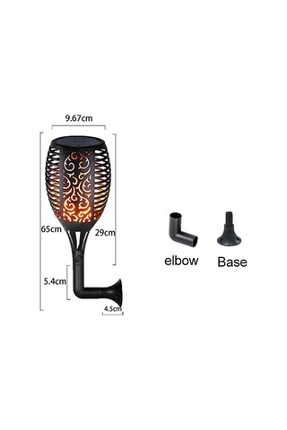 Cbtx Bahçe Aydınlatma 96 Led Güneş Alev Işığı Açık Bahçe Çim Işığı Bahçe Peyzaj Meşale Işığı