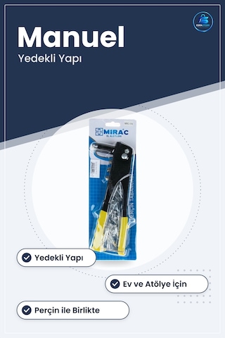 Yedekli Perçin Tabancası Manuel El Aletleri Hırdavat Ev Ve Atölye