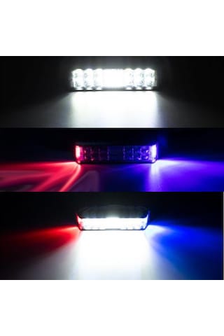 High-tech Premium Çakarlı Kaput Led Lambası Kırmızı Mavi Beyaz