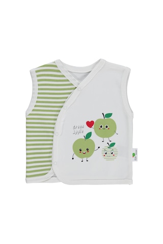 Nova Baby Yeşil Elma Kokulu 1-9 Ay Yelek - Ekru