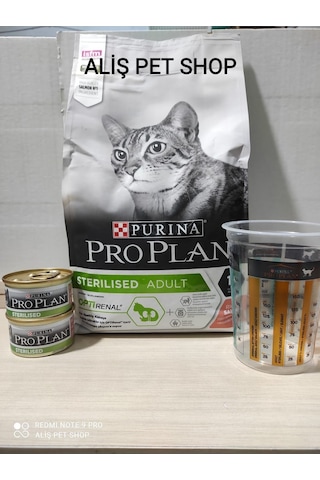 Pro Plan Sterilised Somonlu Kısırlaştırılmış Kedi Maması 1.5 Kg +2x85 Gr Konserve Hediyeli