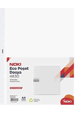 4830-eco Poşet Dosya 100 Adet Çok Renkli
