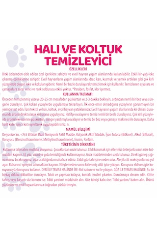 Pet White Evcil Hayvan Halı ve Koltuk Temizleyici Sprey 500 ML