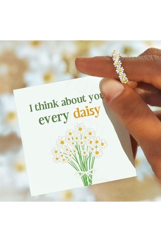 Wezone Güncel Gümüş Açık Yüzük, Zarfı Ayarlandırabilen Papatya Desenli, Gündelik & Özel Durumlar İçin Çok Amaçlı Güzellik, Fabrika Satışı Diğer