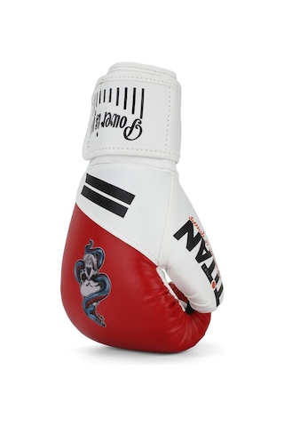 Titan Sport Kırmızı Beyaz Yılan Kurukafa Desenli Boks Eldiveni 2'li Set Çok Renkli
