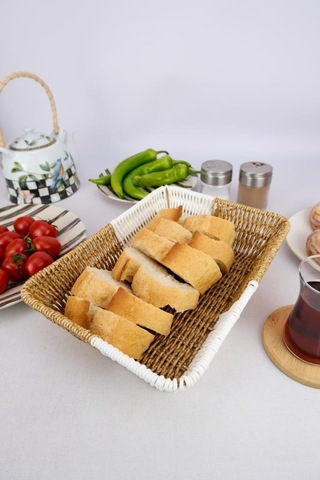 Digithome Rattan Ekmek Sepeti Dikdörtgen Ekmeklik 28 Cm Kahverengi G/16 C1-1-289 Kahverengi