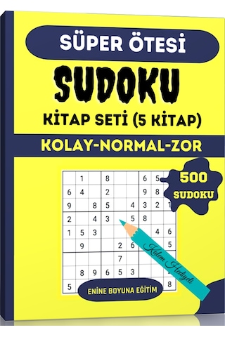 Süper Ötesi Sudoku Kitap Seti 5 Fasikül Kitap Kalem Hediyeli