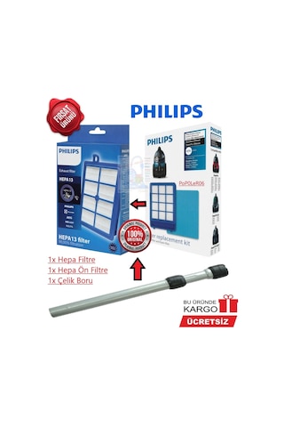 Kampanya Philips Uyumlu Fc9924/07 Marathon Çelik Boru+Filtre Seti