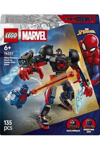 LEGO® ǀ Marvel Miles Morales Robotu, Örümcek Adam 2099’a Karşı 76337 - 6 Yaş ve Üzeri Çocuklar için Oyuncak Yapım Seti (135 Parça)