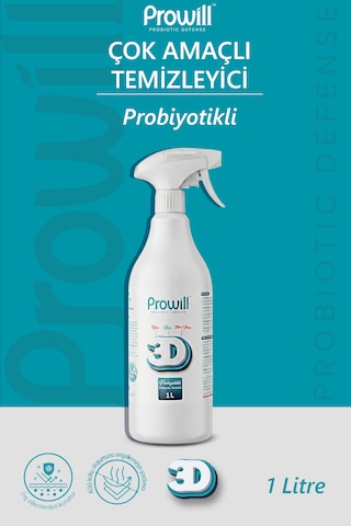 Probiyotikli 3 Boyutlu Çok Amaçlı Temizleyici Sprey 1 Lt. Hava,yüzey,mikro Yüzey Temizleyici Tekli