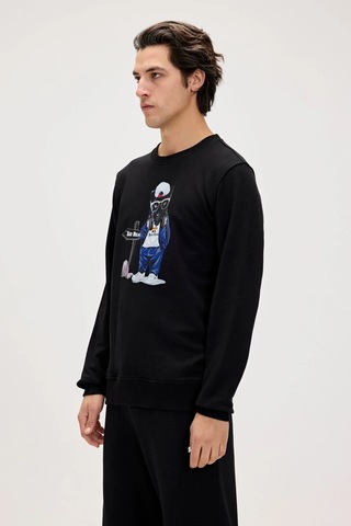 Bad Bear Panther Siyah Erkek Sweatshirt