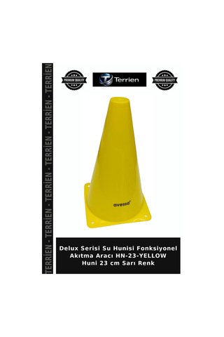 Premium Hn-23-yellow Huni 23 Cm Sarı Renk Akıtma Aracı Su Hunisi Pratik Mutfak