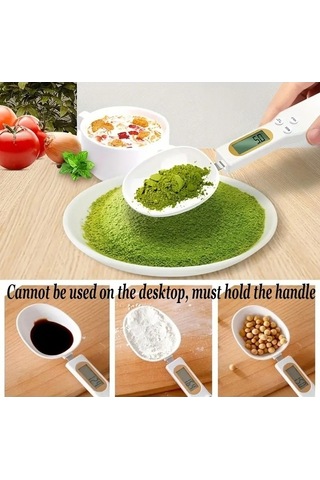 Dancemonkey Elektronik Kaşık Ölçeği Ev Terazi 500 Gr/0,1 Açık Yeşil, Pratik Tasarım Açık Yeşil