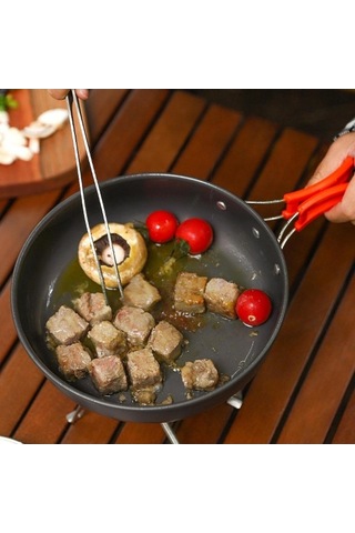 Pazly Kamp Kızartma Tavası Katlanır Koyu Piknik Seyahat Açık M Siyah Siyah