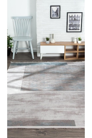 By Özer Halı Gri Renk Antrasit Lacivert Desenli Modern Karmen Halı Trend Tr002m Salon Halısı Çok Renkli