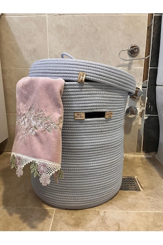 Zengin Design Home Banyo Camaşır Sepeti Zdh-051 Bebe Mavi