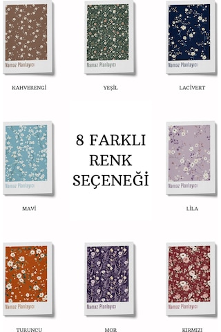 1 Yıllık Namaz Planlayıcı Defterim - Lila Çok Renkli
