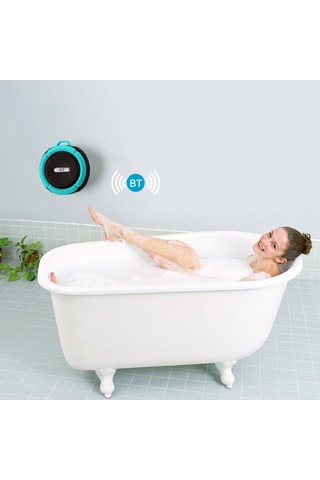 Gajeena Kırmızı Mini Taşınabilir Bluetooth Hoparlör - Su Geçirmez, Toz Koruma, Süction Cup İle Dış Etkinlikler İçin, Tf Kart Desteği, Derin Taban