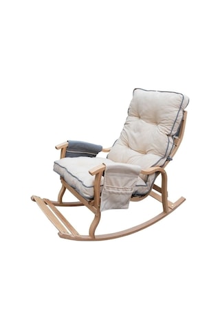 Ivo Office Şehzade Ahşap Çift Minderli Çift Cepli Sallanan Sanda