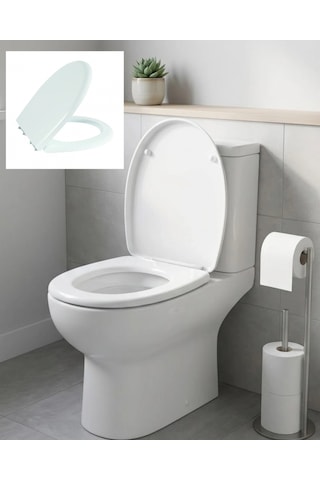 Standart Klozet Kapağı Kolay Montaj Dayanıklı Plastik Universal Uyumlu Tasarım Çok Renkli